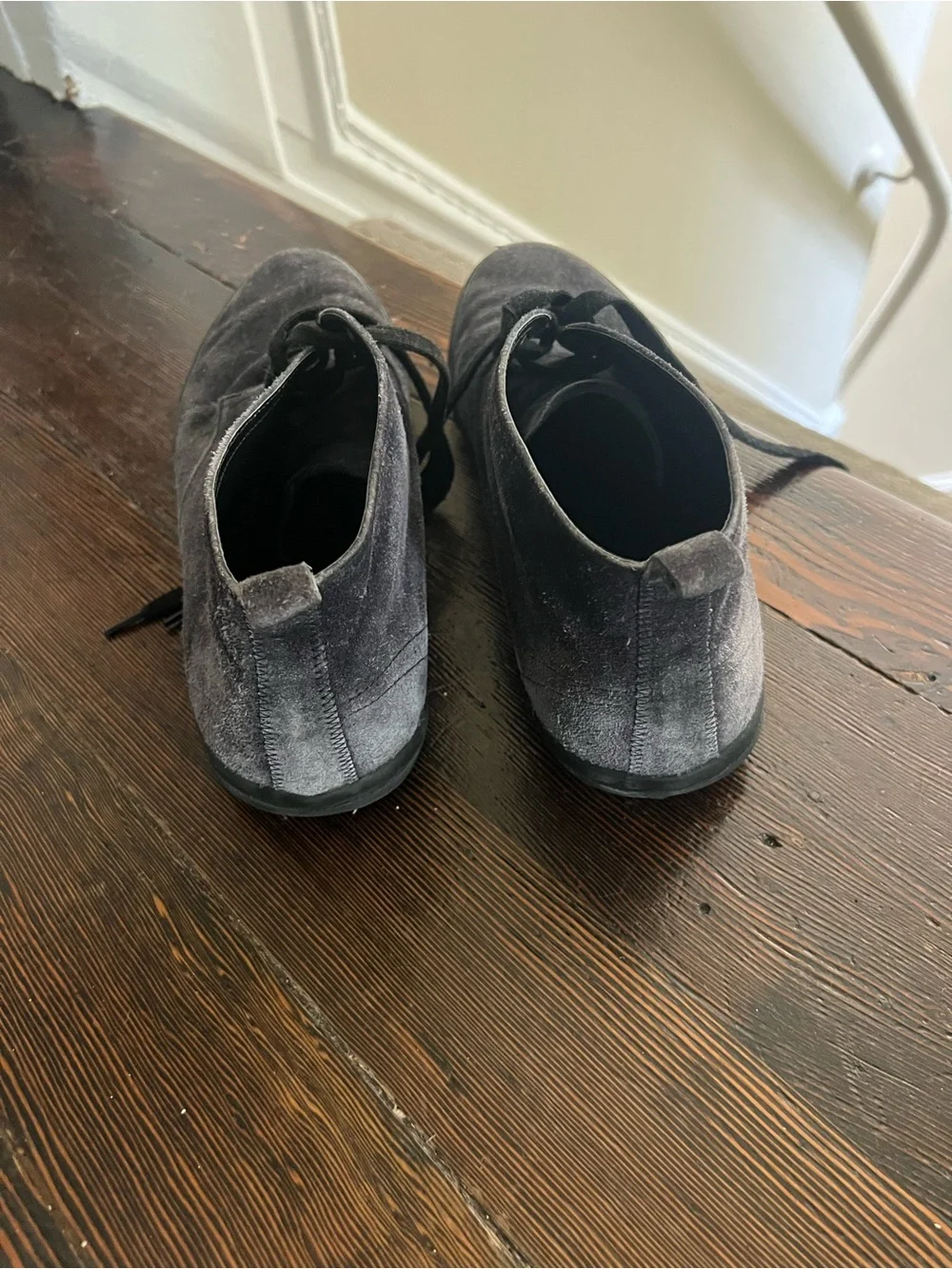 Prada Men's Blue Suede Chukka Boots
